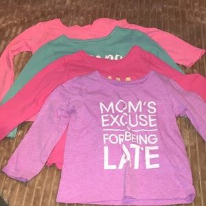 Girls long sleeves tee shirts size 3t